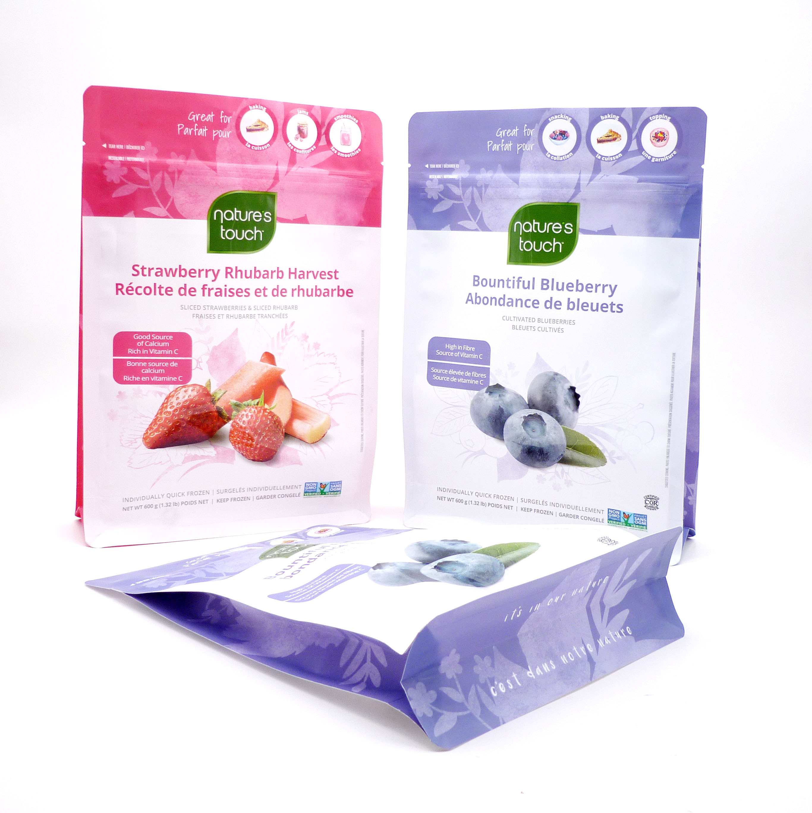 Stand up packaging pouch with zipper plastic bags dried fruit packaging bag