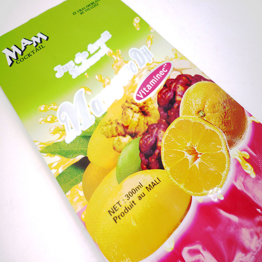 Laminated OEM customized plastic spout pouch for fruit juice